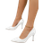 Shein Women Minimalist Point Toe Stiletto Heeled Pumps Elegant White Solid Court Pumps
