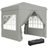 OutSunny Pavillon 2.5x2.5m Wasserabweisend Stabil Winterfest Pop-up Faltpavillon Hellgrau 2.5x2.5 m