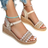 Shein New Summer Womens Platform High Heeled Sandals With Wedge Heels Waterproof Soles Fashionable Brown Chunky Heels With OneStrap Buckle Decoration