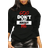 Shein Front Slogan Letter Print Hooded Sweatshirt - Women's