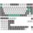 Keychron PBT Set ISO Nordic - Gray White Mint