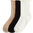 H&M Socks With Overlock Hem - Cream/Black/Beige (1235464007)