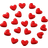 Shein 20pcs 3d Acrylic Red Heart Shaped Beads For Diy Jewellery Making, Decoration