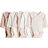 H&M Wrapover Bodysuits 5-pack - Dusty Pink/White (0814306038)