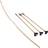 BestSaller Træ bue natur 116cm med 3 pile