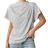 Shein Elegant Casual Mock Neck Short Sleeve Blouse - Pleated Design
