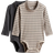 H&M Baby Brown 2-pack ribbed polo-neck bodysuits 9-12M