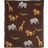 Rice Knitted Baby Blanket with Animals and 3D Details
