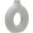 Living and Home 13cm W 14cm H White Nordic Style Donut Shape Ceramic Vase 14cm