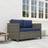 OutSunny Rattan Wicker 2-Seat Loveseat Padded Garden Furniture Blue Outdoor Sofa