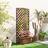 OutSunny Garden Wooden Planter Box with Trellis Flower Raised Bed 76cm x 36cm x 170cm Dark Brown