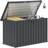OutSunny 400L Waterproof Metal Outdoor Storage Box with Lock and Keys - Dark Grey