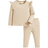 Shein Baby Girl Ruffle Trim Ribbed Knit Tee Leggings Matching Set