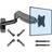 BONTEC 13-42 inch screen wall mount with VESA extension kit for PC monitor and TV up to 8 kg, fully adjustable gas spring, tilt and swivel, height adjustable, max VESA 200x200 mm