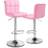 Magshion Pink Square Adjustable Height Swivel Bar Lift Pub Chair Bar Stool 45" 2pcs
