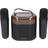Extralink Kids Karaoke LED Lautsprecher 2x Mikrofon Schwarz Karaoke-Set