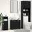 vidaXL Bathroom Sink Cabinet Black Oak 60 x 33 x 60 cm
