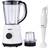 Geepas 500W 2-in-1 Electric Jug Blender and 180W White Hand Blender Combo Set