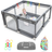 kidoola Extra Large Baby Playpen with Padded Frame and Mesh Walls