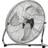 Homiu High Velocity Chrome Metal Floor Fan 18 in Silver