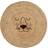 Rice Jute Golv Mate Med Lion Face