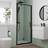 Luxura Pivot Shower Door 760mm with 760 x 760mm Tray - 6mm Black