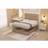 Somnior Chambery Plush Velvet Hybrid Pocket Sprung Orthopaedic Ottoman Bed Set with Headboard - Beige - Super King