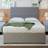 Bedmaster Double Silver Plush Velvet 4 Drawer Divan Base with Milan Headboard Frame Bed