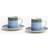 H&M 2-Pack And Saucer - Blue Espresso Cup 2pcs