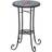 OutSunny 35.5cm Round Mosaic Garden Side Plant Stand with Shelf Blue Balcony Table