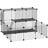 Pawhut Pet Playpen w/ Door Customisable Fence for Guinea Pigs Chinchillas Hedgehogs - Black