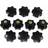 M6 Star Knobs Black Plastic Handle Tightening 10pcs 30x30mm