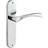 Designer Levers Marvel Latch Door Handle Polished Chrome Pack 120x40mm