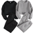 Shein Tween Girl Solid Color Drop Shoulder Cropped Sweatshirt And Sweatpants Set Color Packs