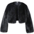 Shein Tween Girl Cropped Fluffy Fuzzy Coat - Elegant