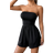 Shein Summer Sexy Bandeau Ruched Romper