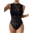 Shein Baroque Print Mock Neck Bodysuit Without Lingerie Set