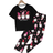 Shein Christmas pcs Tween Girls Santa Claus Heart Print Sleepwear Set Comfy Short Sleeve Top Pants Home Outfit