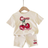 Shein Baby Girl Casual Simple Short Sleeve Shorts Set Summer