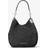 Michael Kors MK Lillie Large Suede Shoulder Bag - Black
