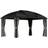 OutSunny 3 x 4m Hardtop Gazebo Aluminium Garden Pavilion Dark Grey