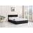 Kosy Koala Ottoman Side Lift Storage Leather Small Double Bed - Black Frame Bed