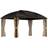 OutSunny 3 x 4m Hardtop Gazebo Aluminium Garden Pavilion Brown