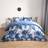 OHS Marble Print Set Double - Dark Navy Duvet (200x200cm)