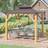 OutSunny 3x Double-Tier Hardtop Gazebo Outdoor Patio Shelter with Wood Frame - Brown