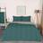 OHS Coverless Reversible 10.5 Tog Duvet And Pillowcase Bedding Set Teal Duvet (200x135cm)