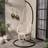 OHS Macrame Hanging Chair Outdoor Swing Chair And Cushion - Cream