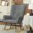 Homcom Modern Armchair with Backrest Grey Rocking Chair