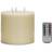 ValueLights Flickering Flameless Real Wax Ivory Light Decoration One Size LED Candle