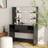 Berkfield Home Makeup with LED Lights 100 x 40 x 135 cm MDF Shining Black Dressing Table